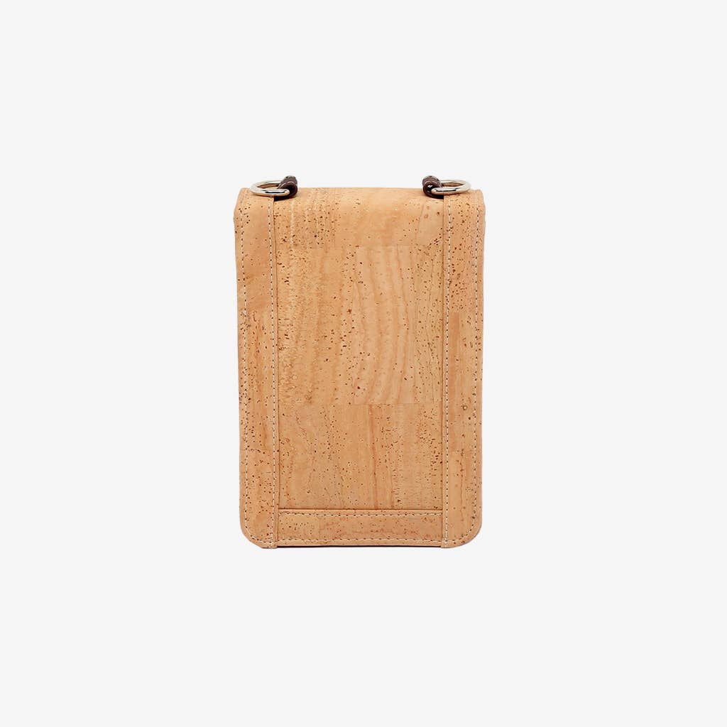 Sac en liège naturel avec bandoulière marron